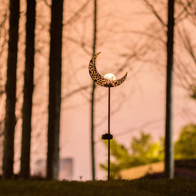 Crescent Hollow Half Moon Solar Powered Stake Lights_10