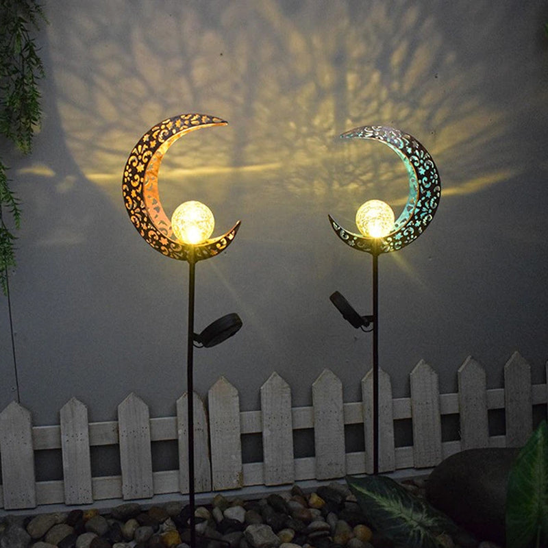 Crescent Hollow Half Moon Solar Powered Stake Lights_11