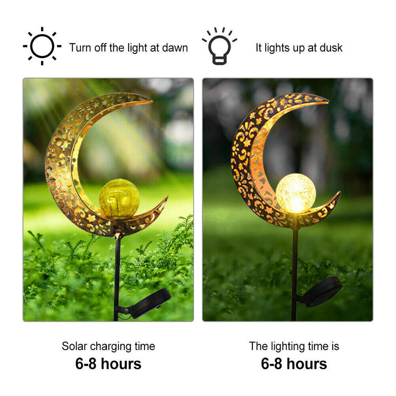 Crescent Hollow Half Moon Solar Powered Stake Lights_5