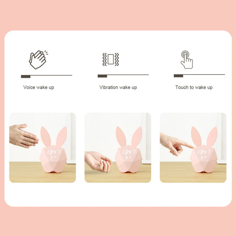 Geometrical Smart Rabbit Musical Motion Sensor Alarm Clock_6