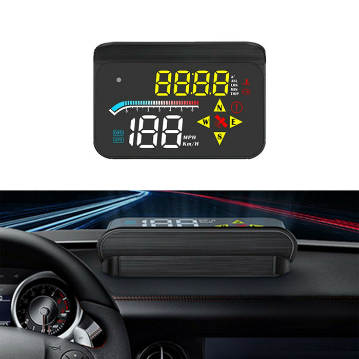 3.5 Inch Universal Car Auto HUD Dual System with Digital Screen_1