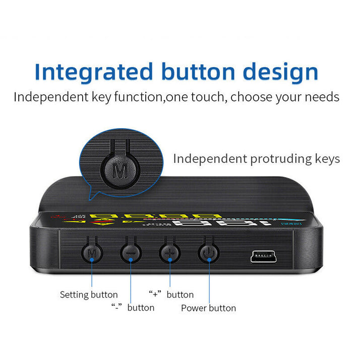 3.5 Inch Universal Car Auto HUD Dual System with Digital Screen_16