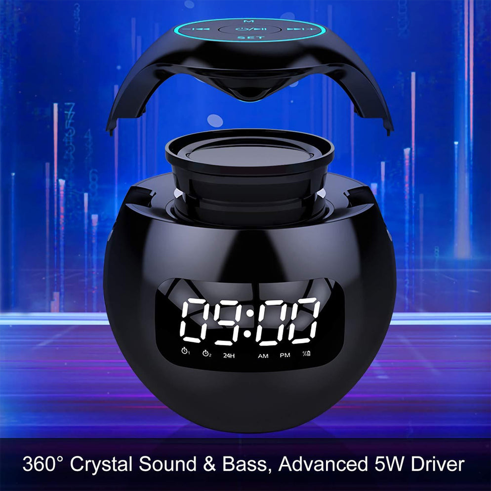 Wireless Rechargeable Spherical Speaker Digital Clock — Bostin Life