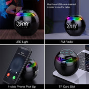 Wireless Rechargeable Spherical Speaker and Digital Clock_2