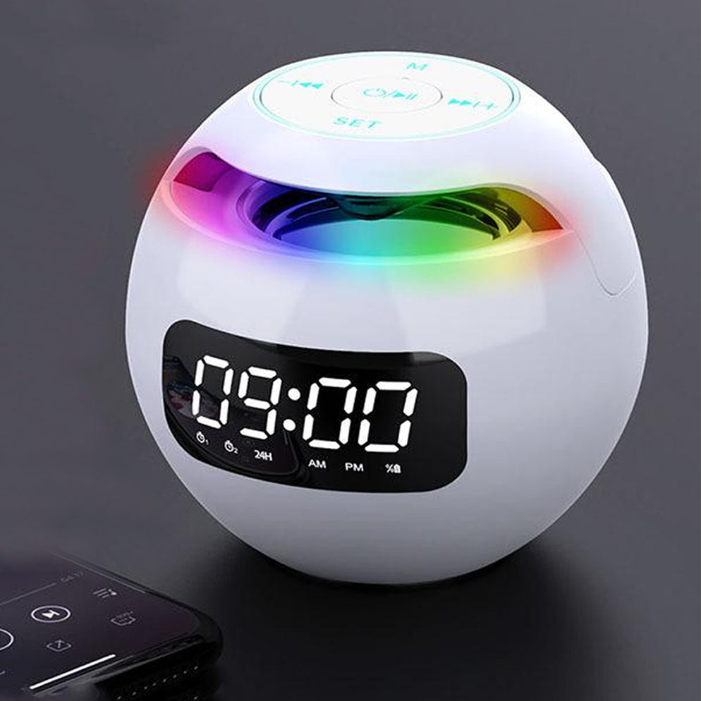 Wireless Rechargeable Spherical Speaker Digital Clock — Bostin Life