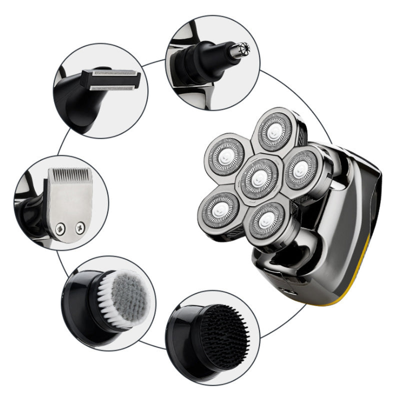 6 Blade Rechargeable Electric Hair Clipper Body Hair Shaver_15