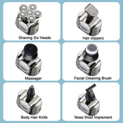 Bostin Lide 6 Blade Rechargeable Electric Hair Clipper Body Hair Shaver