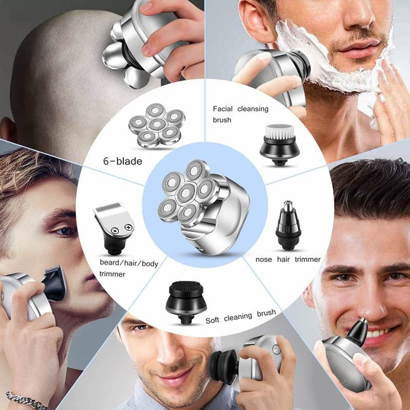 Bostin Lide 6 Blade Rechargeable Electric Hair Clipper Body Hair Shaver
