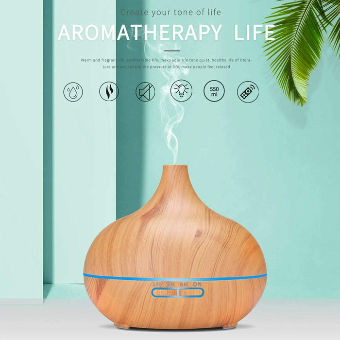 Wood Grain Aroma Therapy Ultrasonic Mist Essential Oil Diffuser_12