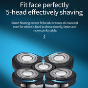 5-in-1 Rechargeable Digital Display Wet and Dry Electric Hair Shaver_4