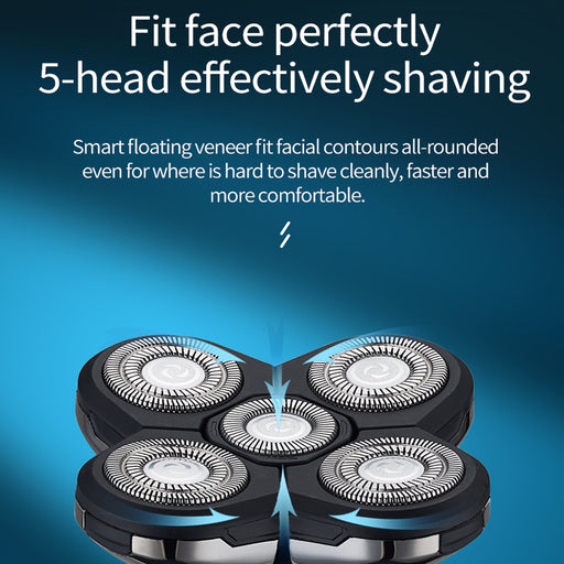 5-in-1 Rechargeable Digital Display Wet and Dry Electric Hair Shaver_4