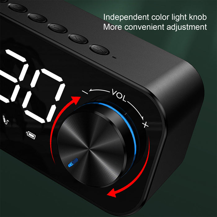B126 Multifunctional BT 5.0 Speaker Subwoofer LED Alarm Clock_14