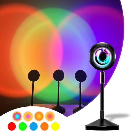 USB Plugged-in Remote Controlled 16 Colors LED Sunset Light Projector_10