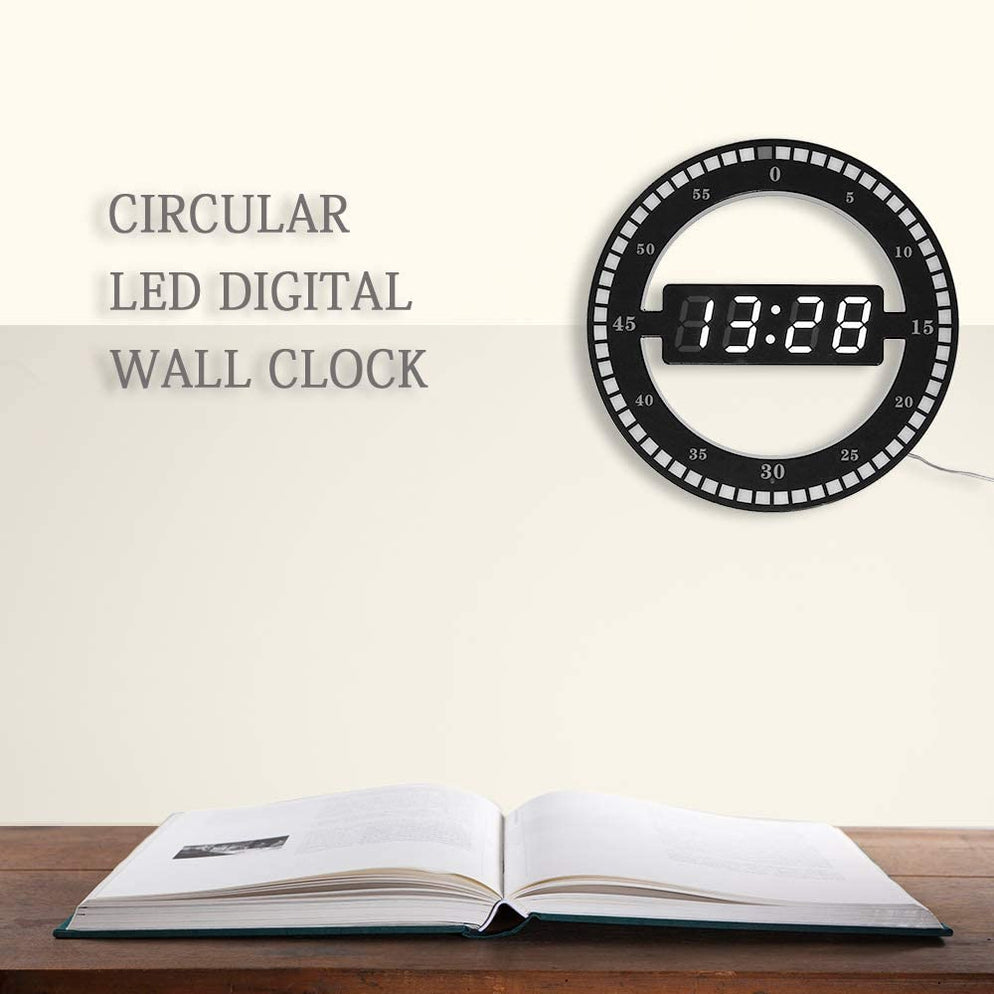 LED Digital Modern Design Dual-Use Dimming Circular Clocks — Bostin Life