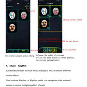 LED Face Transforming Luminous Face Mask for Halloween and Parties_13