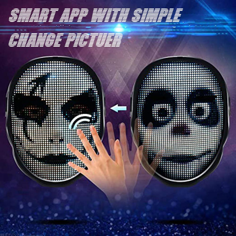 LED Face Transforming Luminous Face Mask for Halloween and Parties_24