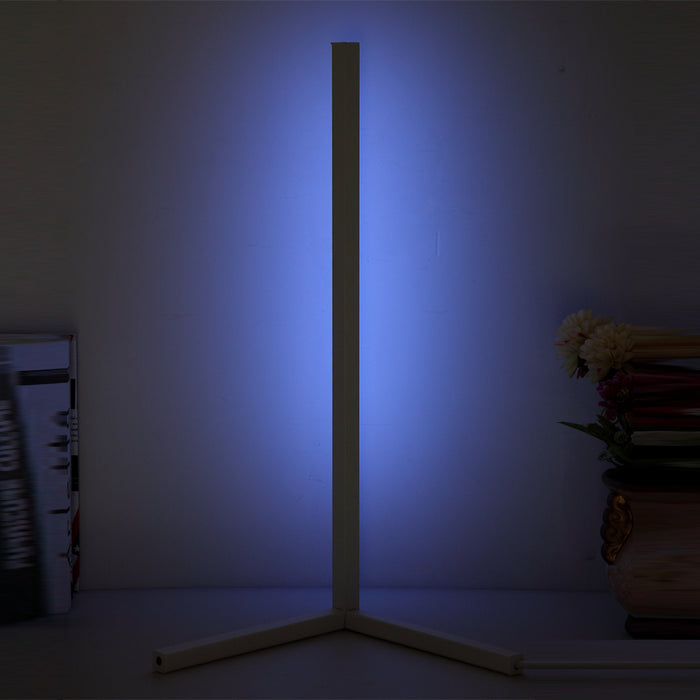 Modern and Simple RGB LED Corner Rod Standing Floor Lamp_14