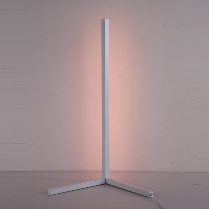 Modern and Simple RGB LED Corner Rod Standing Floor Lamp_16