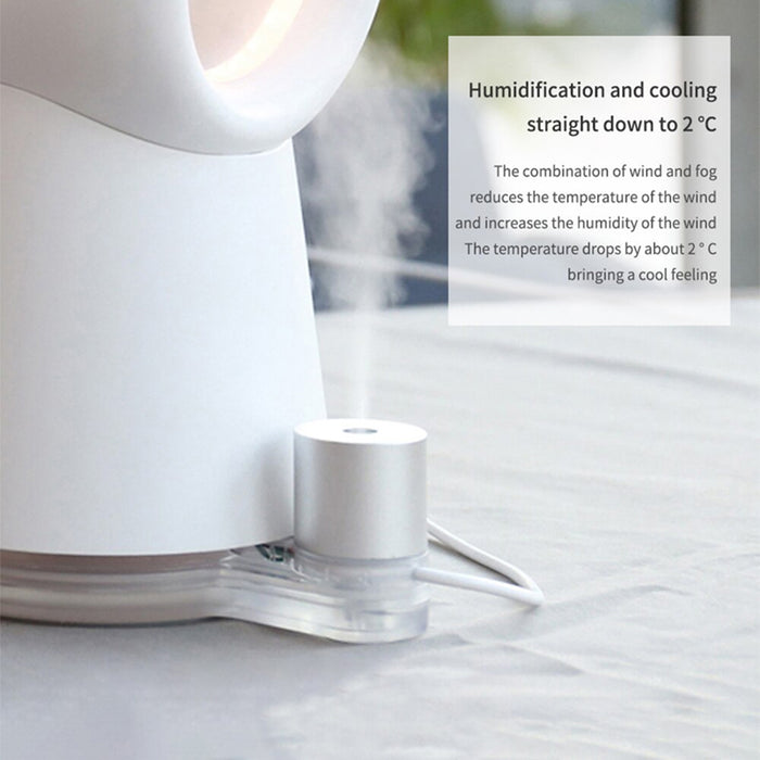 3 in 1 Mini Cooling Fan Bladeless Desktop Mist Humidifier w/ LED Light_7