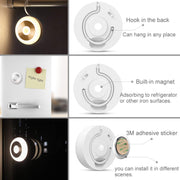 LED PIR Infrared and Motion Sensor Rechargeable Night Light_2