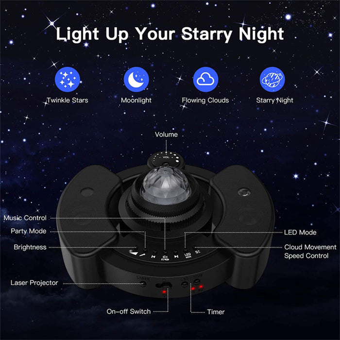 Galaxy Star Light Projector with Bluetooth Speaker Function_2