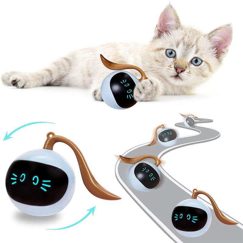 USB Rechargeable Interactive Colorful LED Self-Rotating Toy Ball_3