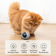 USB Rechargeable Interactive Colorful LED Self-Rotating Toy Ball_6