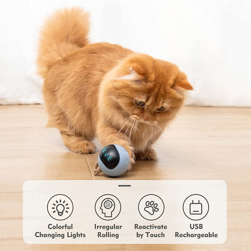 USB Rechargeable Interactive Colorful LED Self-Rotating Toy Ball_6