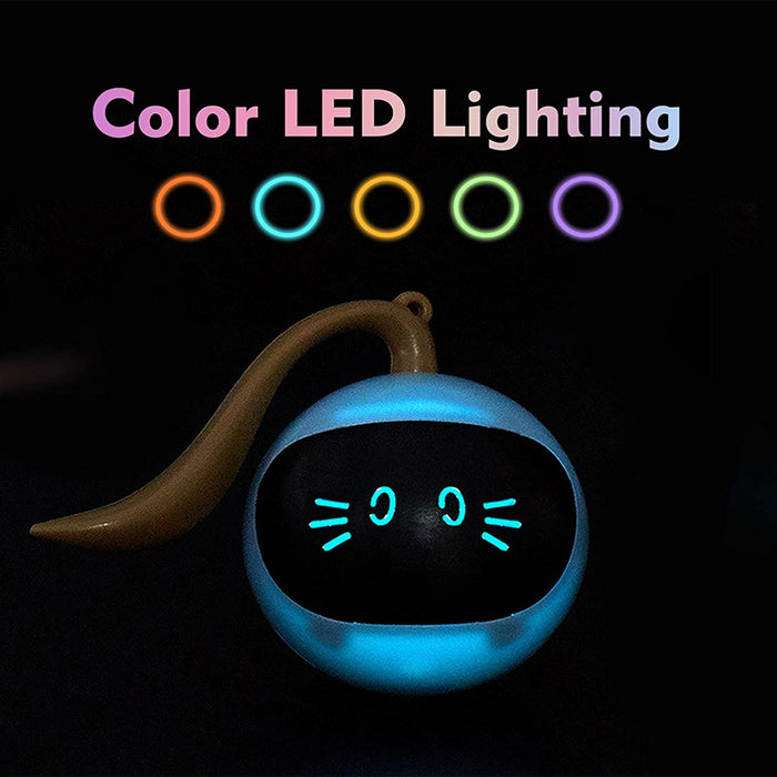 USB Rechargeable Interactive Colorful LED Self-Rotating Toy Ball_7