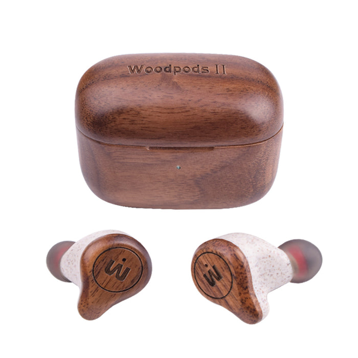 TWS Bluetooth Wooden Design Earphones with Charging Case_5