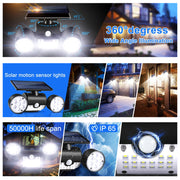PIR Motion Sensor Solar Powered Waterproof White LED Lights_11