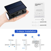 PIR Motion Sensor Solar Powered Waterproof White LED Lights_12