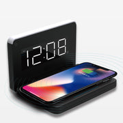 Bostin Life 2-in-1 Foldable Wireless Charger for QI Devices and Digital Clock