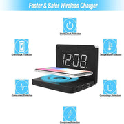 Bostin Life 2-in-1 Foldable Wireless Charger for QI Devices and Digital Clock