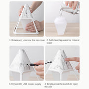 Triangular Volcano Design LED Night Light and Humidifier (USB Power Supply)_6