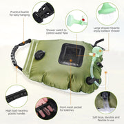 Bostin Life 20L Outdoor Camping Hiking Portable Water Storage Shower Bag
