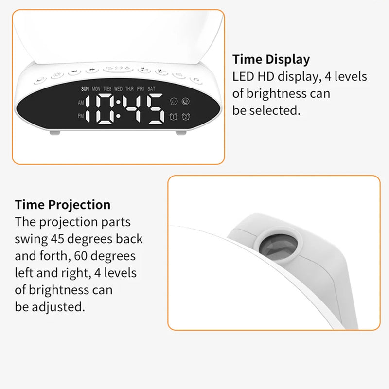 5-in-1 Multifunctional Digital Display Alarm Clock and LED Lamp (USB Power Supply)_15