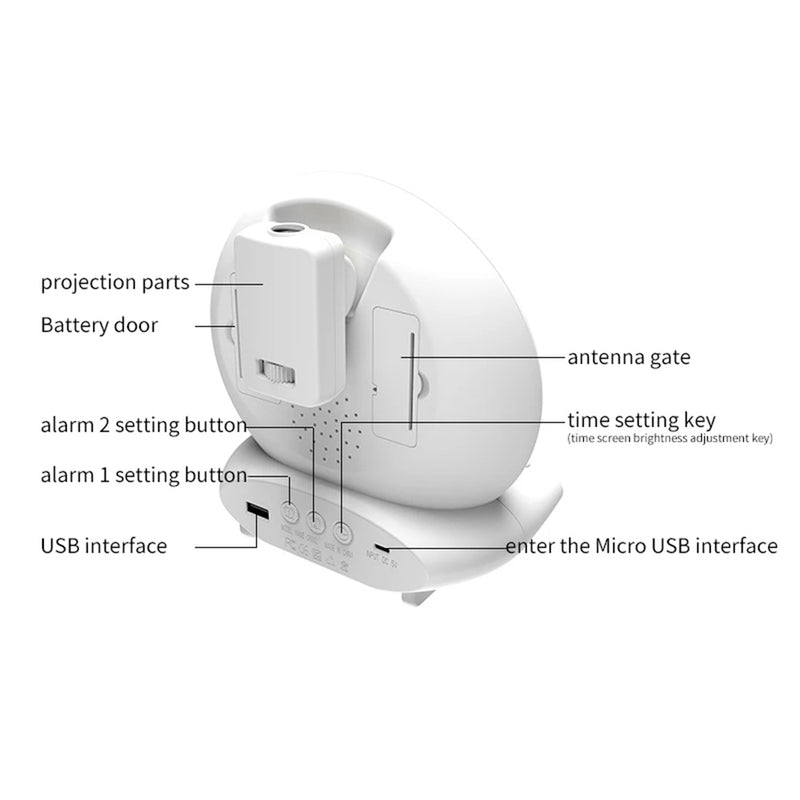 5-in-1 Multifunctional Digital Display Alarm Clock and LED Lamp (USB Power Supply)_17