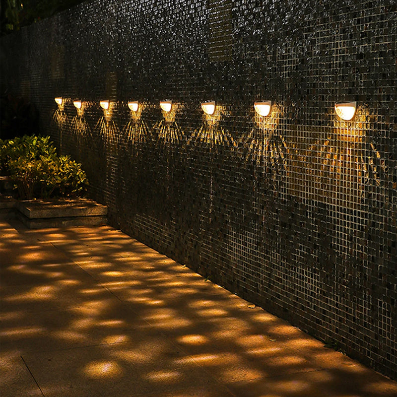 Semi Circle Solar Powered Outdoor Waterproof Sensor Wall Light_4