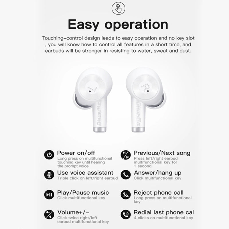 Wireless Earbud in-Ear Earphones with Charging Case and Mic_1