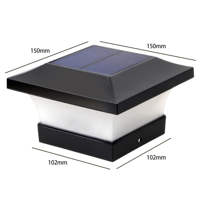 Solar Powered Outdoor Fence Gate Pillar Column Head Light_7