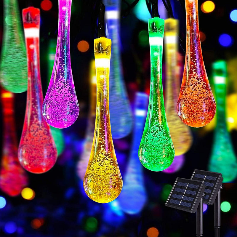 Solar Powered Outdoor Fairy LED Droplights Garden Decor_10