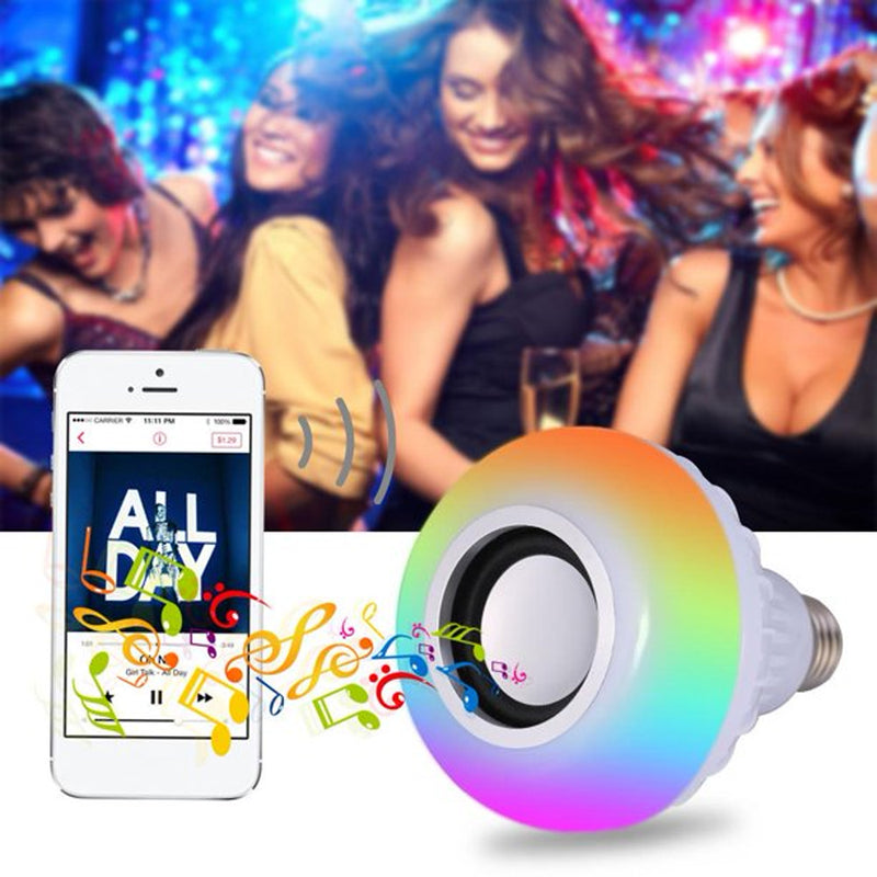 E27 Wireless Remote Control Mini Smart LED Audio Speaker_5