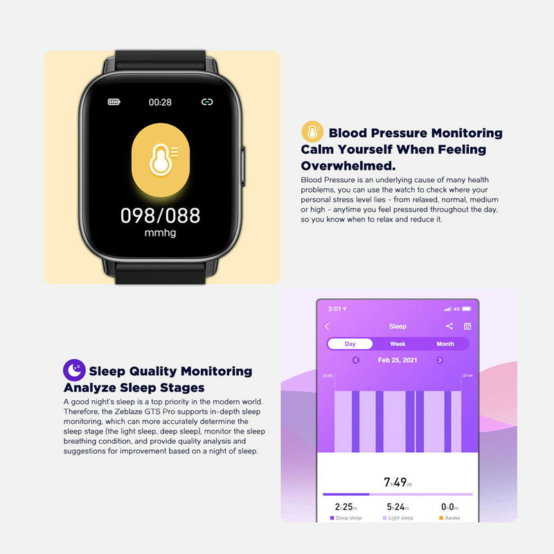 GTS Pro 180mAh 1.65 inch Unisex Touch Screen Smartwatch_8
