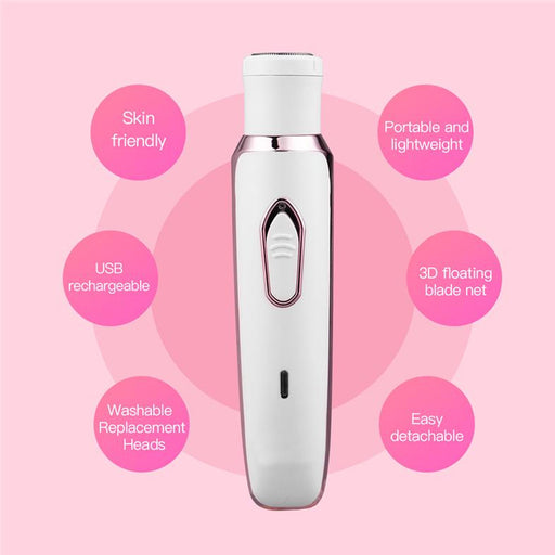 4-in-1 Women's Rechargeable Painless Epilator Electric Shaver_8