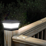 Solar Powered Outdoor Fence Gate Pillar Column Head Light_1