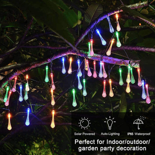 Solar Powered Outdoor Fairy LED Droplights Garden Decor_14