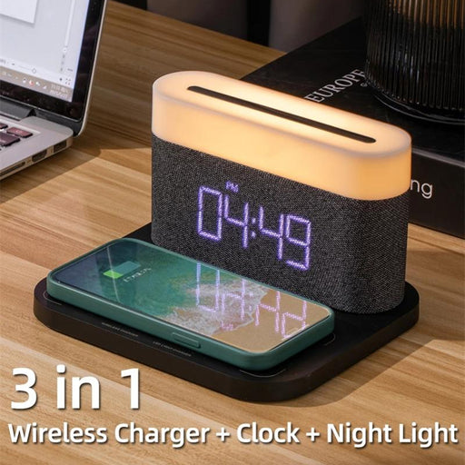 3-in-1 Wireless Charger Alarm Clock and Adjustable Night Light_12