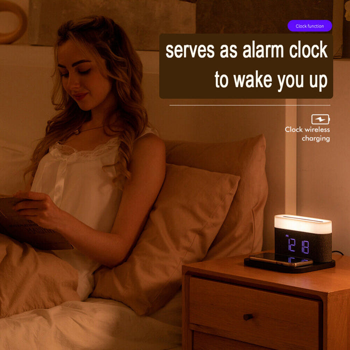 3-in-1 Wireless Charger Alarm Clock and Adjustable Night Light_13