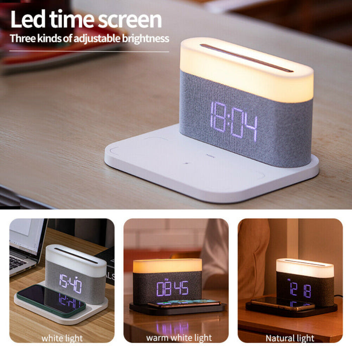 3-in-1 Wireless Charger Alarm Clock and Adjustable Night Light_1